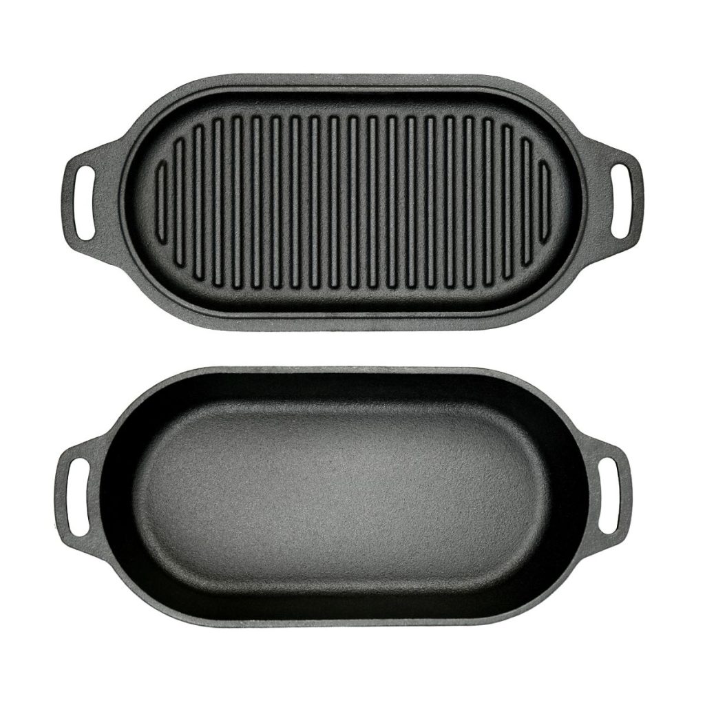 Valhal outdoor dutch oven 2 skillets 2 liter ovaal