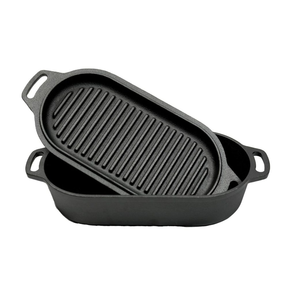 Valhal outdoor dutch oven 2 skillets 2 liter ovaal