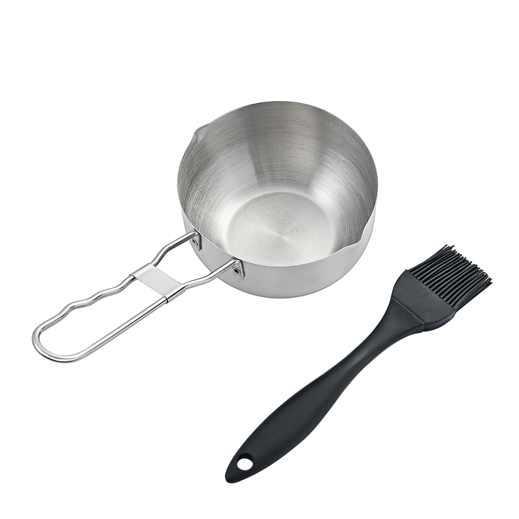 RVS Sauspannetje met silicone kwast