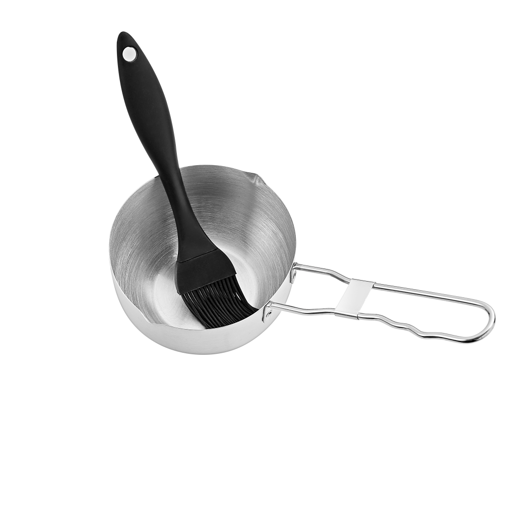 RVS Sauspannetje met silicone kwast