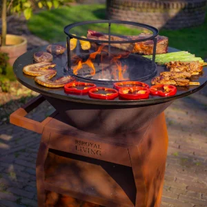 Maestro Smokeless XXL Ø80cm BBQ Plancha Grill Cortenstaal - Rookloze Plancha
