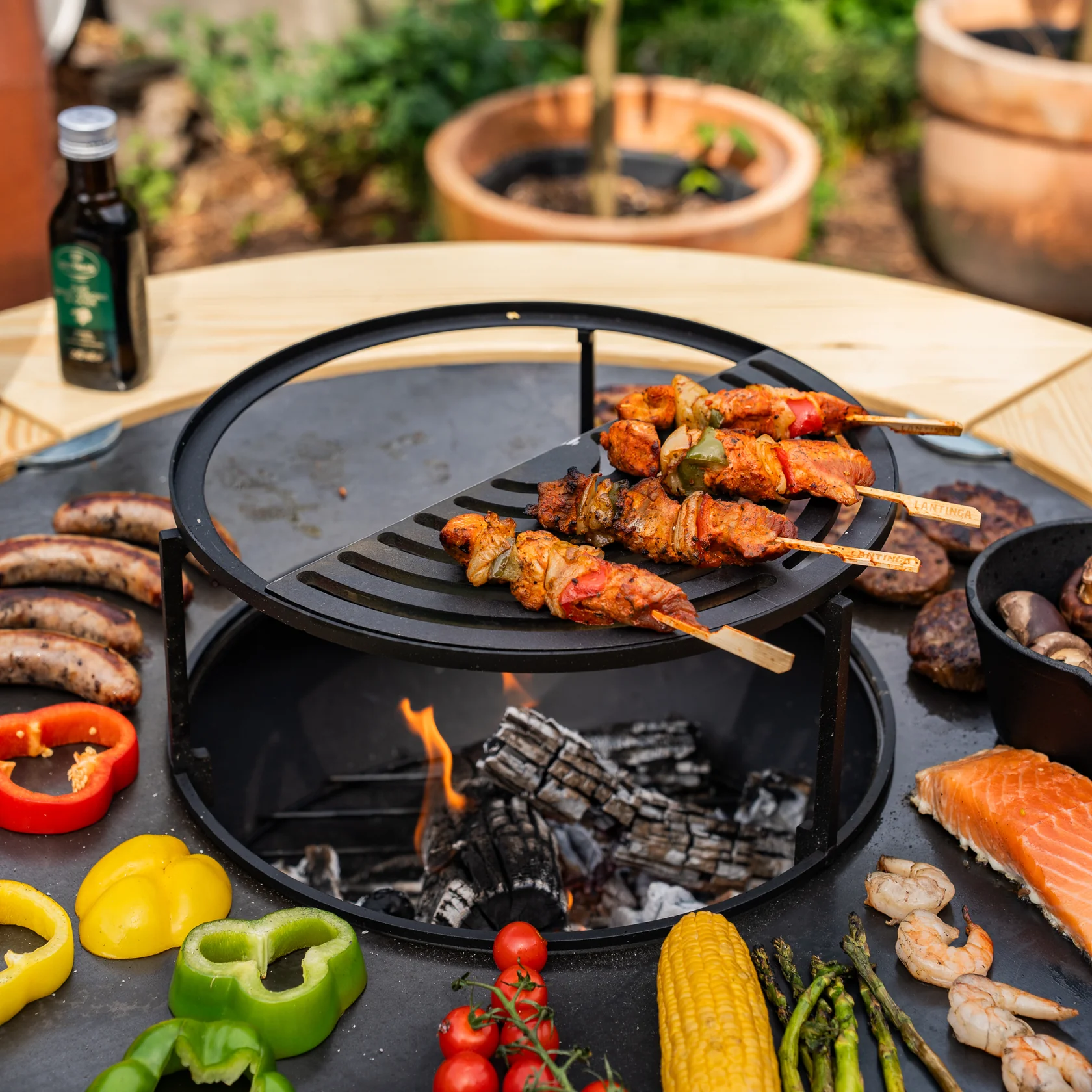 Half Grillrooster 36,5x18cm BBQ Plancha Half Grillrooster 36,5x18cm BBQ Plancha